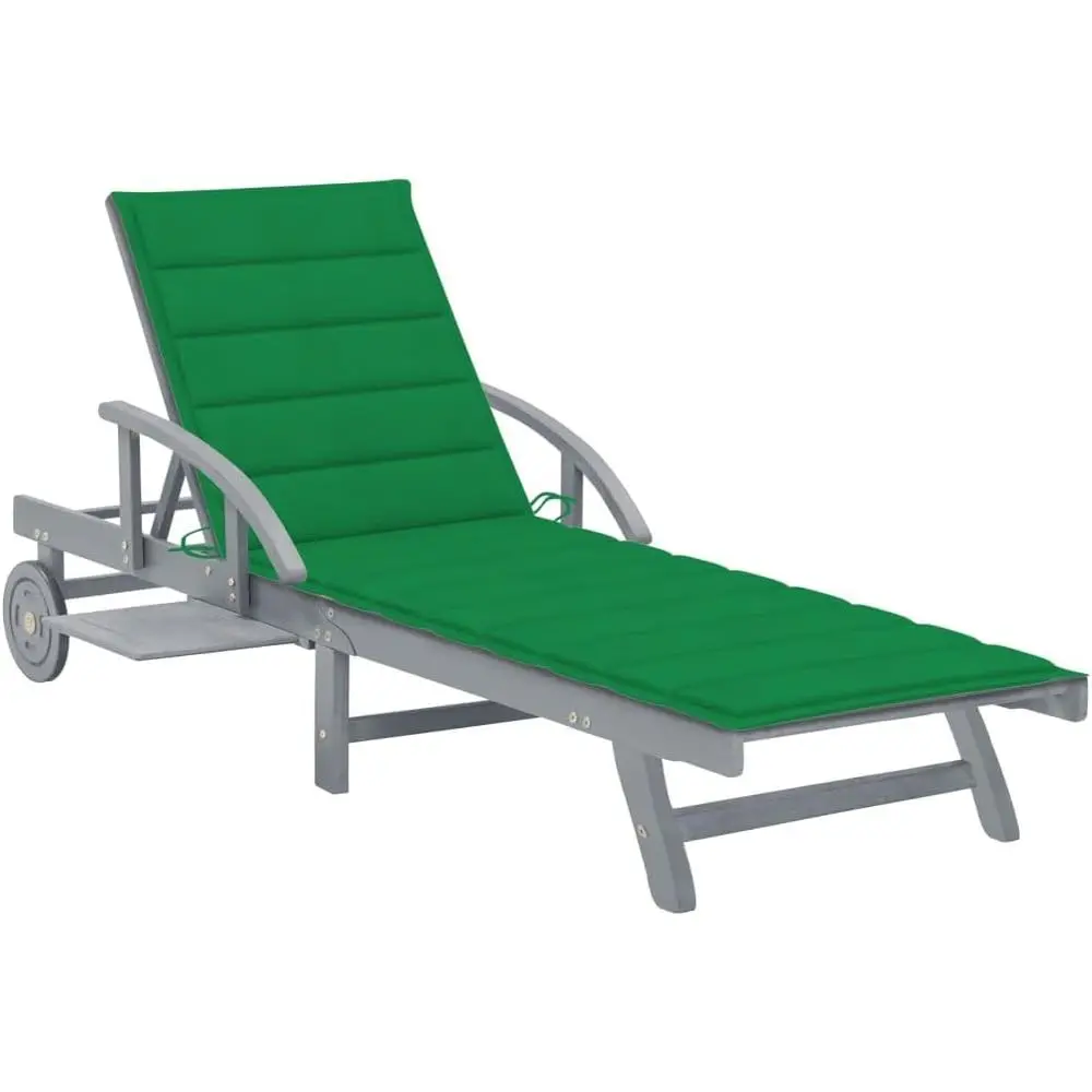 Grey Acacia Wood Adjustable Recliner with Grey Wash Finish, Outdoor Pool Lounge Chair, 26.8x78.7x33.9, 100% Polyester Cushion
Grey Acacia Wood Adjustable Recliner with Grey Wash Finish, Outdoor Pool Lounge Chair, 26.8x78.7x33.9, 100% Polyester Cushion