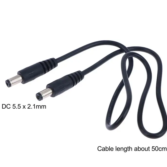 1PC DC Power Plug 5.5 x 2.1mm Male To 5.5 x 2.1mm Male CCTV Adapter Connector Cable 12V 10A Power Extension Cords 0.5m
1PC DC Power Plug 5.5 x 2.1mm Male To 5.5 x 2.1mm Male CCTV Adapter Connector Cable 12V 10A Power Extension Cords 0.5m