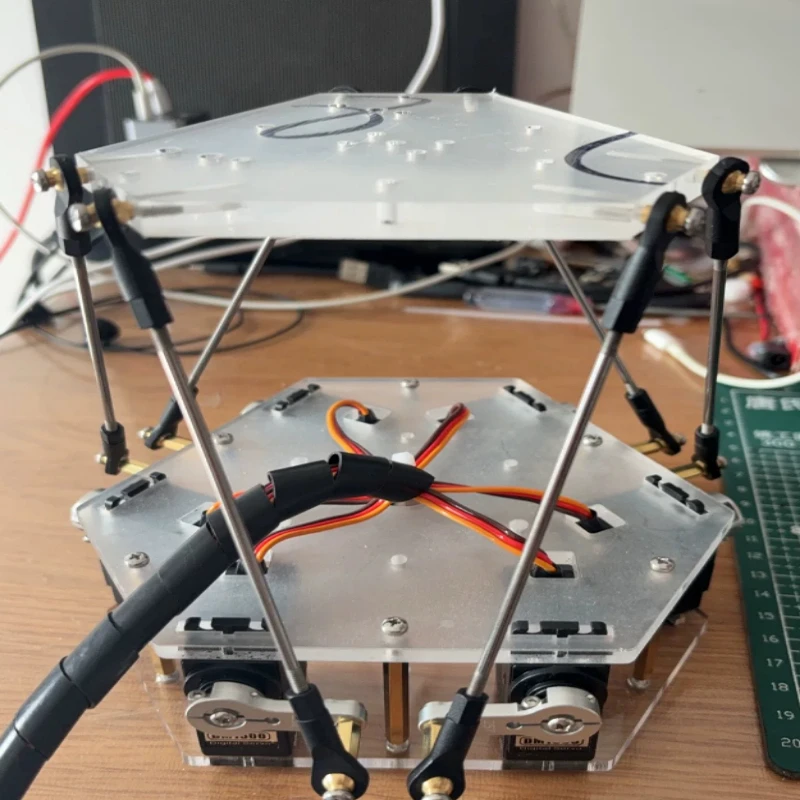 6 Degrees Of Freedom Parallel Mechanism Micro Stewart Platform Model Mini 18cm Motion Test Platform Optional Handle Controller
6 Degrees Of Freedom Parallel Mechanism Micro Stewart Platform Model Mini 18cm Motion Test Platform Optional Handle Controller