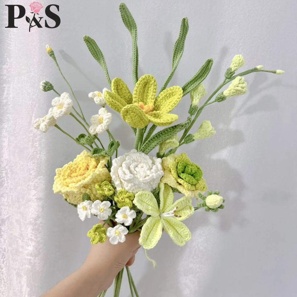 Вязаный крючком цветок букета ручной работы роза тюльпан искусственные цветы желто-зеленые искусственные цветы украшения дома подарки для мамы на свадьбу
Вязаный крючком цветок букета ручной работы роза тюльпан искусственные цветы желто-зеленые искусственные цветы украшения дома подарки для мамы на свадьбу