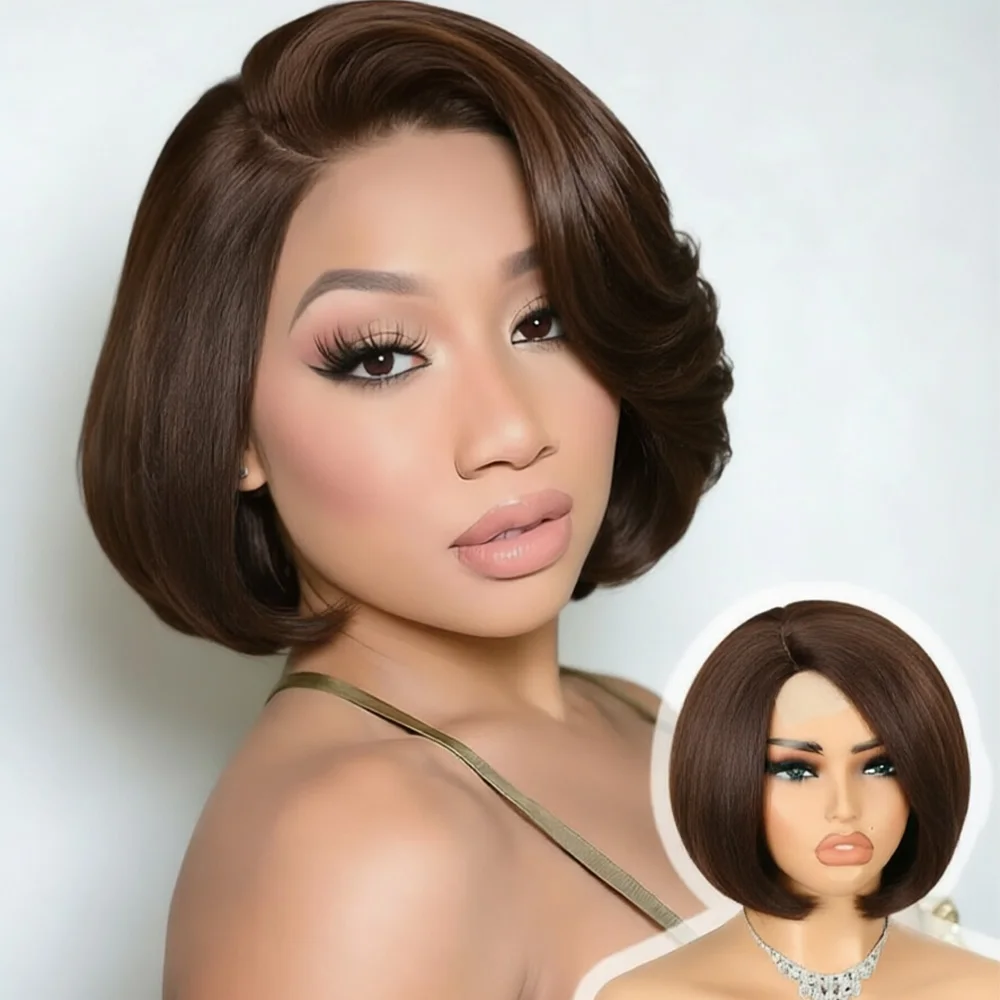 Шоколадно-коричневый парик из натуральных волос с прямой текстурой, 13x4 HD Lace Frontal, предварительно выщипанный, с HD-основой. # 4 цветных коротких парика-боб с кружевной передней частью, 8-14 дюймов
Шоколадно-коричневый парик из натуральных волос с прямой текстурой, 13x4 HD Lace Frontal, предварительно выщипанный, с HD-основой. # 4 цветных коротких парика-боб с кружевной передней частью, 8-14 дюймов