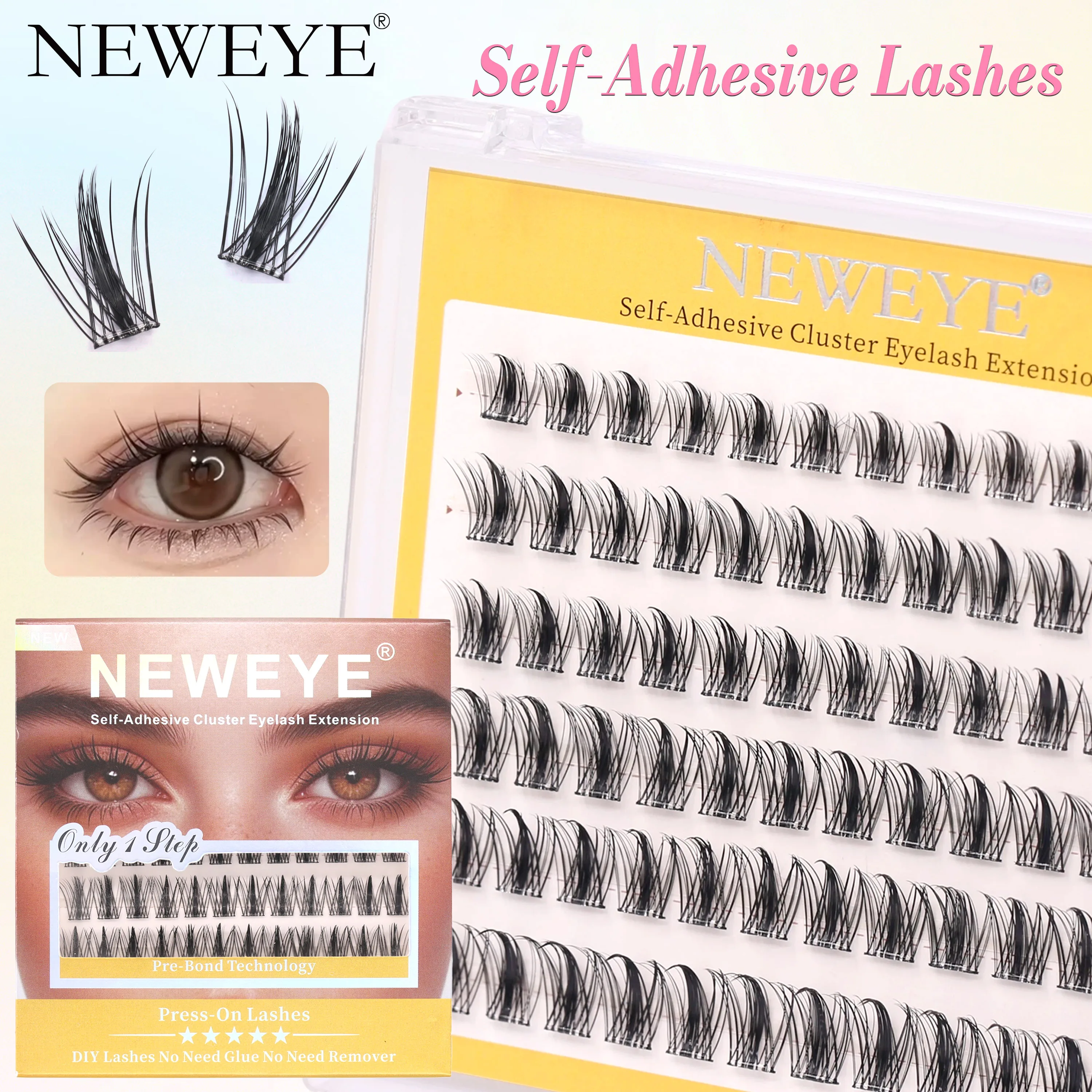 72 Clusters Waterpfoof Hot Sell DIY Gue Free Self Adhesive Eyelash Extension Natural And Long Lightweigth Long Lasting Resuable
72 Clusters Waterpfoof Hot Sell DIY Gue Free Self Adhesive Eyelash Extension Natural And Long Lightweigth Long Lasting Resuable