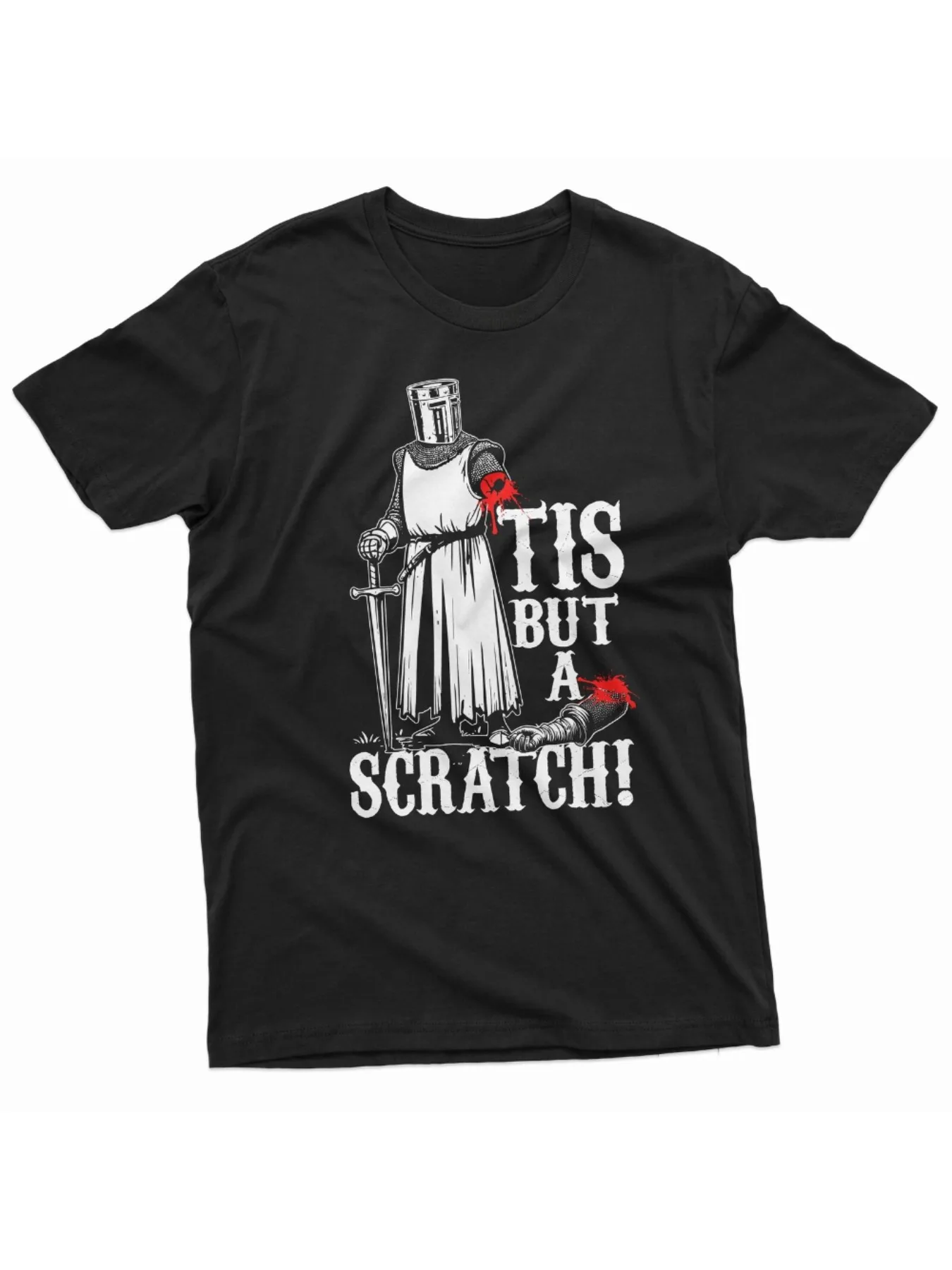 Мужская забавная рубашка Tis But a Scratch средневекового воина Knight Crusader для мужчин Him, обычная, семейная футболка
Мужская забавная рубашка Tis But a Scratch средневекового воина Knight Crusader для мужчин Him, обычная, семейная футболка