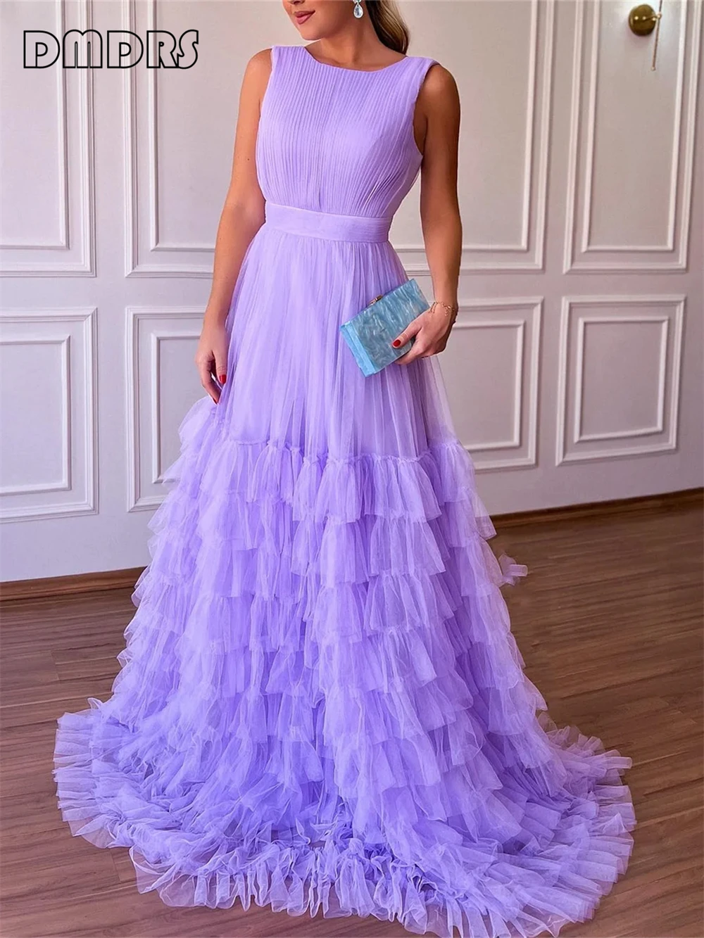 100+ Colors Customized Tulle Dress for Women, O Neck Sleeveless A Line Long Evening Dresses, Tiered Sweep Train Party Prom Gown
100+ Colors Customized Tulle Dress for Women, O Neck Sleeveless A Line Long Evening Dresses, Tiered Sweep Train Party Prom Gown