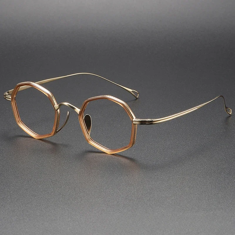 Japanese Handmade Men Designer Prescription Glasses Frames for Women Titanium Octagonal Retro Acetate Myopia Reading Eyeglasses 
Japanese Handmade Men Designer Prescription Glasses Frames for Women Titanium Octagonal Retro Acetate Myopia Reading Eyeglasses