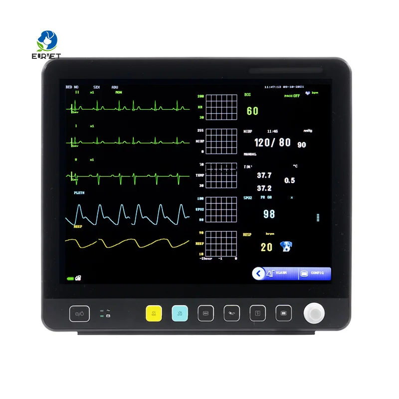 EUR PET High Quality Portable 15 Inch Tft Lcd Screen Veterinary Monitor Vet Analyze Device Vet Monitor Vital Signs Monitor
EUR PET High Quality Portable 15 Inch Tft Lcd Screen Veterinary Monitor Vet Analyze Device Vet Monitor Vital Signs Monitor