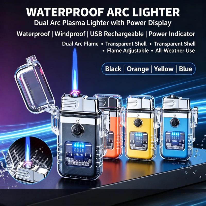 Transparent Turbine Plasma Lighter Dual Mode Butane & Electric Arc Windproof USB Rechargeable Cool EDC Gadget for Men
Transparent Turbine Plasma Lighter Dual Mode Butane & Electric Arc Windproof USB Rechargeable Cool EDC Gadget for Men