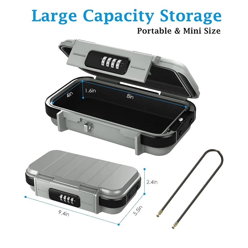 Portable Safe Box For Travel Mini Beach Lockable Box For Dorm,Travel,Beach,Hotel Combination Safe Box Greyabkw
Portable Safe Box For Travel Mini Beach Lockable Box For Dorm,Travel,Beach,Hotel Combination Safe Box Greyabkw