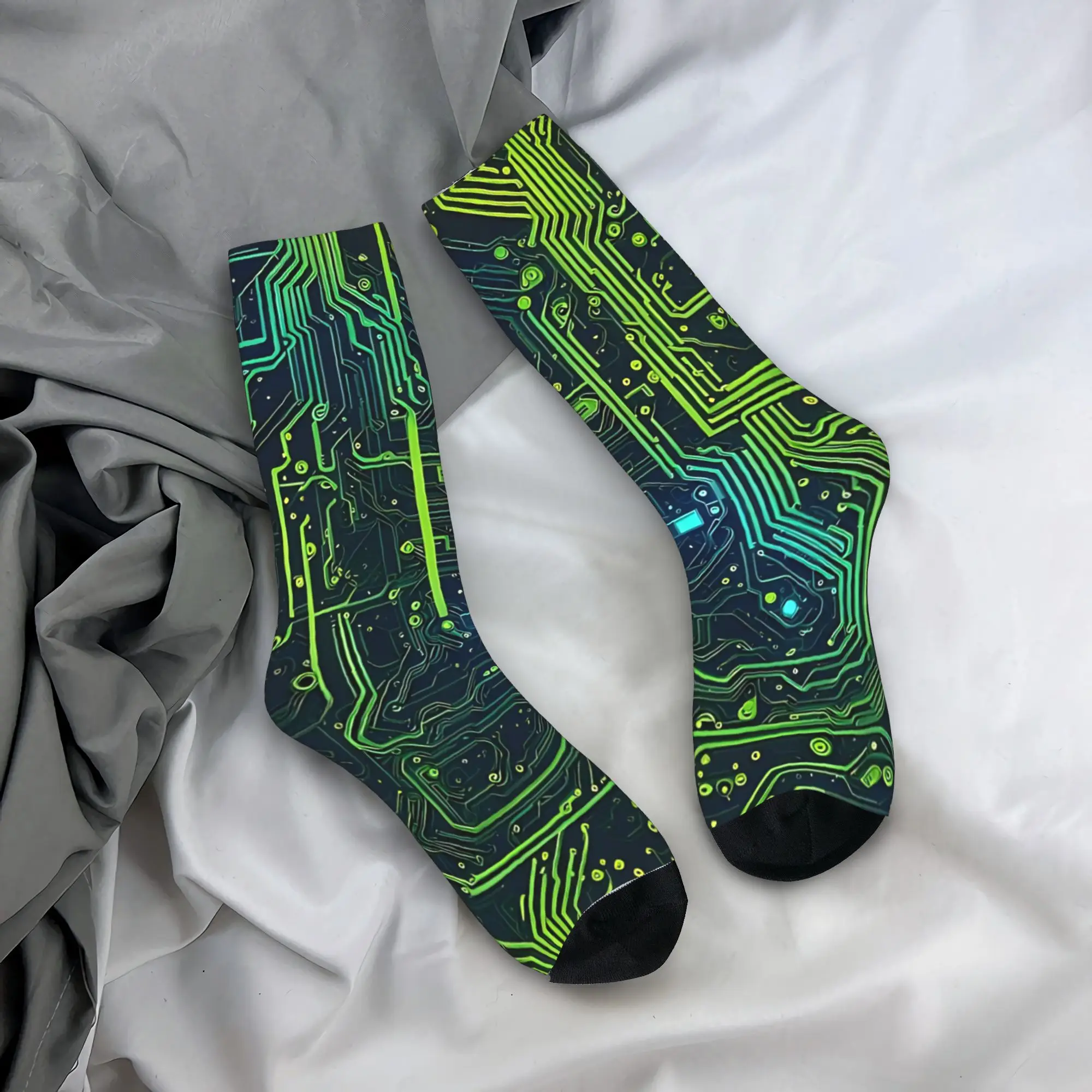 Circuit Board Pattern Green And Blue Stockings Leisure Socks Women Men Soft Breathable Socks Autumn Anti Sweat Socks Gift
Circuit Board Pattern Green And Blue Stockings Leisure Socks Women Men Soft Breathable Socks Autumn Anti Sweat Socks Gift