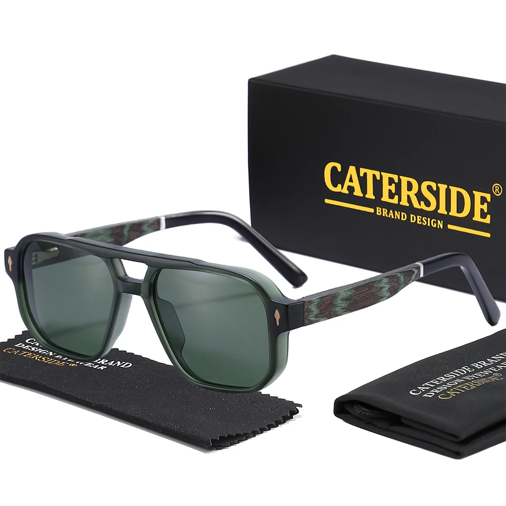 CATERSIDE Polarized Sunglasses Fashion Men's Wooden Legs Flat Double Bridge Design Sun Glasses Women's Outdoor Summer Glasses
CATERSIDE Polarized Sunglasses Fashion Men's Wooden Legs Flat Double Bridge Design Sun Glasses Women's Outdoor Summer Glasses