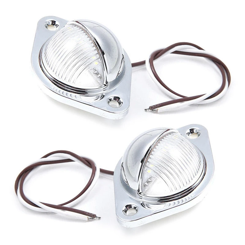 2pcs Chrome Shell LED License Plate Tag Lights Lamps Universal for Car Truck SUV Trailer Van Lorries Caravans 12V-24V 0.06A New
2pcs Chrome Shell LED License Plate Tag Lights Lamps Universal for Car Truck SUV Trailer Van Lorries Caravans 12V-24V 0.06A New