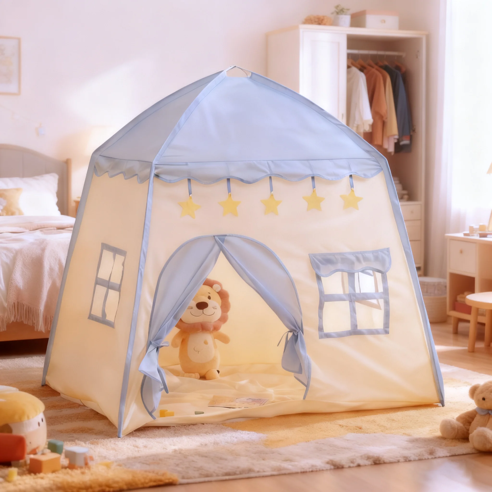 Children's Game Tent Princess Tent Playhouse Fairy Tale Castle Tent Perfect Indoor Outdoor Boys Girls kids tent (Single tent)
Children's Game Tent Princess Tent Playhouse Fairy Tale Castle Tent Perfect Indoor Outdoor Boys Girls kids tent (Single tent)