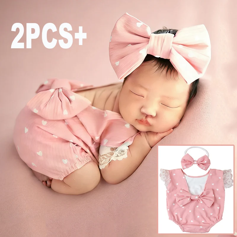 Ylsteed Dusty Pink Newborn Photography Outfits with Bow Headband Heart Print Big Bowknot Romper Infant Photo Studio Props-HD
Ylsteed Dusty Pink Newborn Photography Outfits with Bow Headband Heart Print Big Bowknot Romper Infant Photo Studio Props-HD
