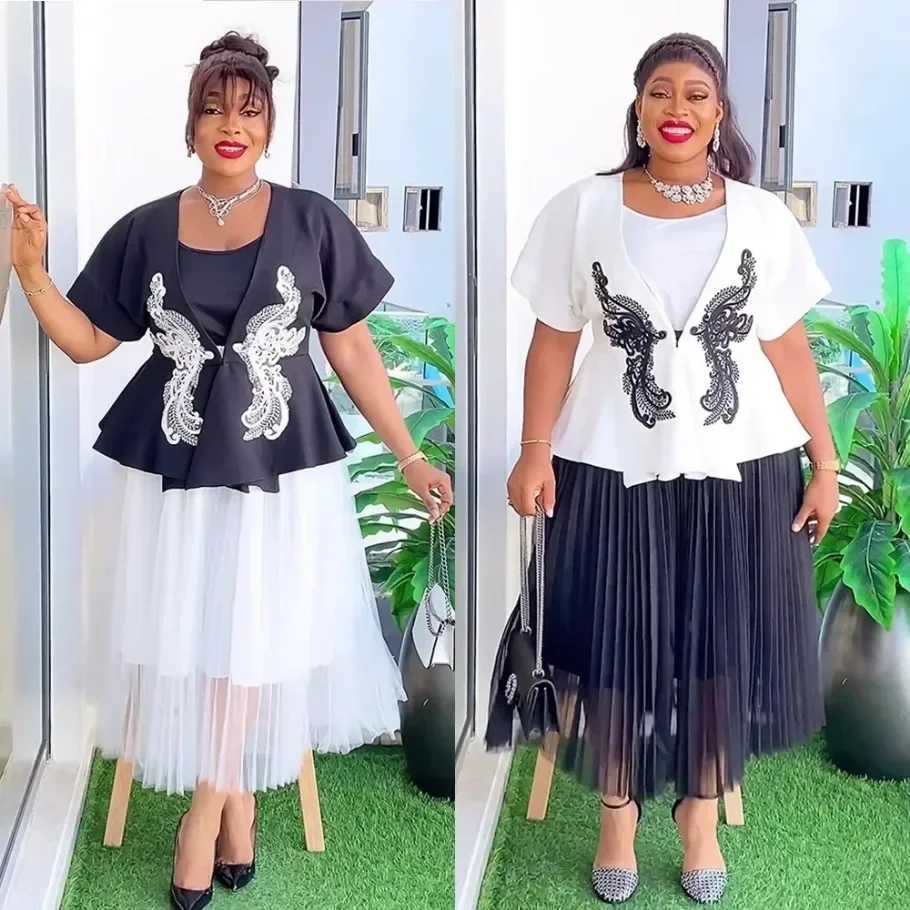 Elegant African Wedding Dresses for Women Plus Size Africa Clothes Office Lady Party Dress with Coat Dashiki Ankara Outfits Robe
Elegant African Wedding Dresses for Women Plus Size Africa Clothes Office Lady Party Dress with Coat Dashiki Ankara Outfits Robe