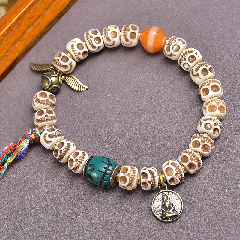 Tibetan- camel bone carved "A-Dai" accessory bracelet, cultural bead string single-loop ethnic-style jewelry, unisex access
Tibetan- camel bone carved "A-Dai" accessory bracelet, cultural bead string single-loop ethnic-style jewelry, unisex access
