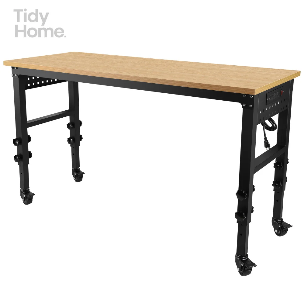48 "Adjustable Workbench with Power Outlet,Heavy Duty Load Capacity Hardwood Workbench Suitable for Workshop,Office,Garage,Home
48 "Adjustable Workbench with Power Outlet,Heavy Duty Load Capacity Hardwood Workbench Suitable for Workshop,Office,Garage,Home