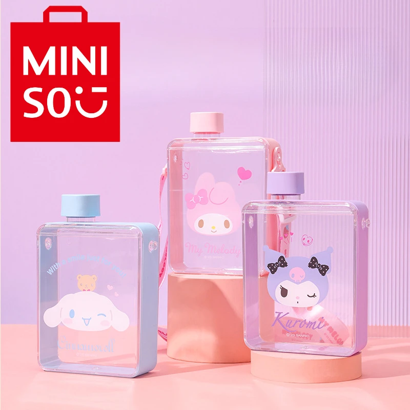 MINISO Cartoon Animation Sanrio Colorful Series Cute Cinnamoroll Square Plastic Cup Kuromi Strap and Rope Portable Water Cup
MINISO Cartoon Animation Sanrio Colorful Series Cute Cinnamoroll Square Plastic Cup Kuromi Strap and Rope Portable Water Cup