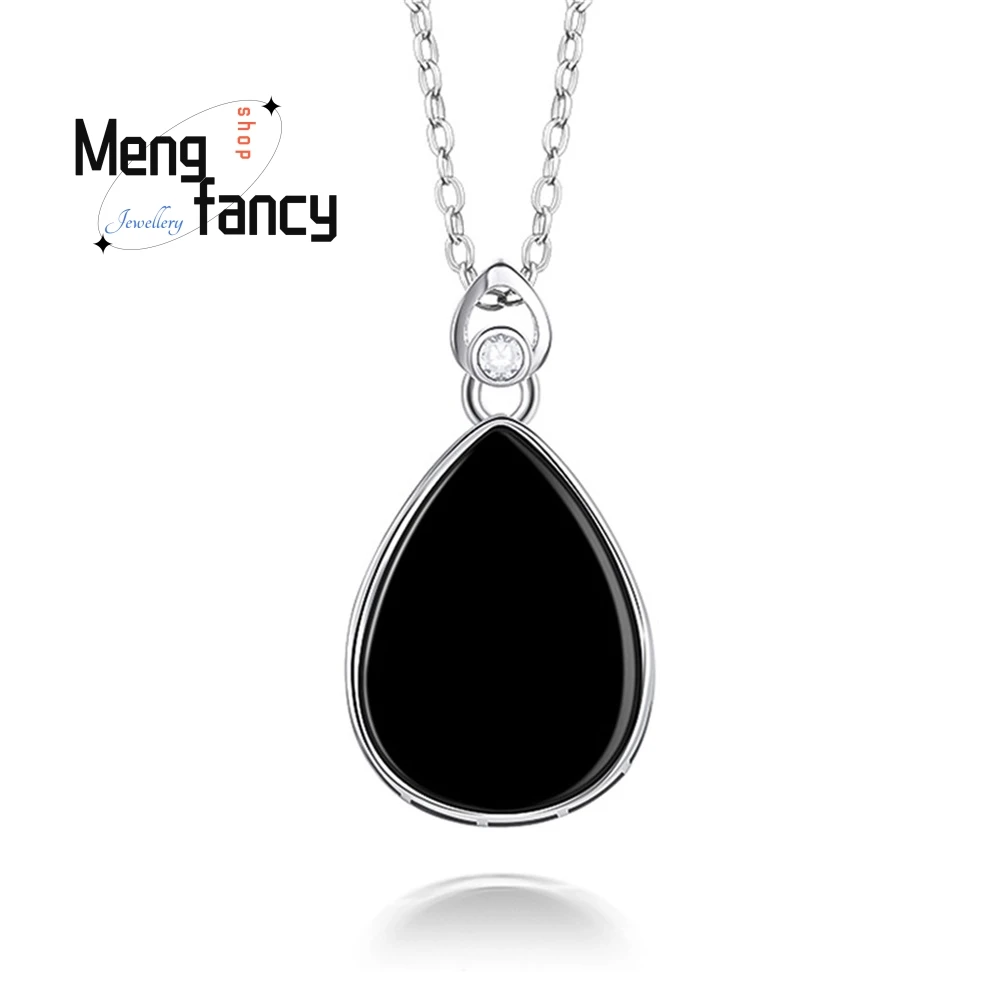 Natural A-Grade Jadeite Black Jadeite Water Drop Jade Pendant S925 Silver Inlaid Ice Seed Pendant Fashionable Women's Jewelry
Natural A-Grade Jadeite Black Jadeite Water Drop Jade Pendant S925 Silver Inlaid Ice Seed Pendant Fashionable Women's Jewelry