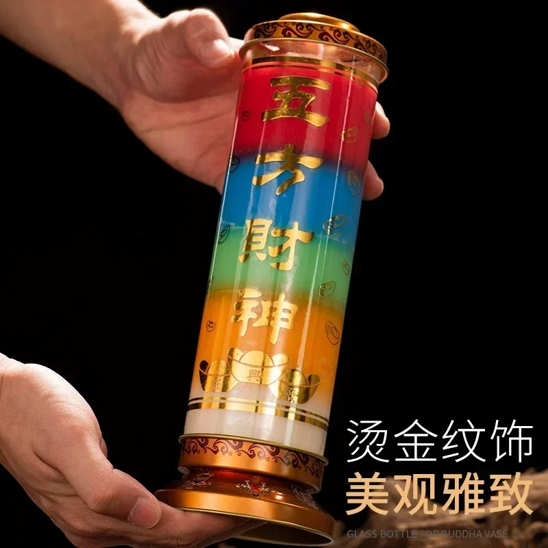Лампа Ghee стеклянная Wufang God of Wealth цветное ведро свеча бездымная бытовая свеча God of Wealth пять 5-дневных длительного света
Лампа Ghee стеклянная Wufang God of Wealth цветное ведро свеча бездымная бытовая свеча God of Wealth пять 5-дневных длительного света