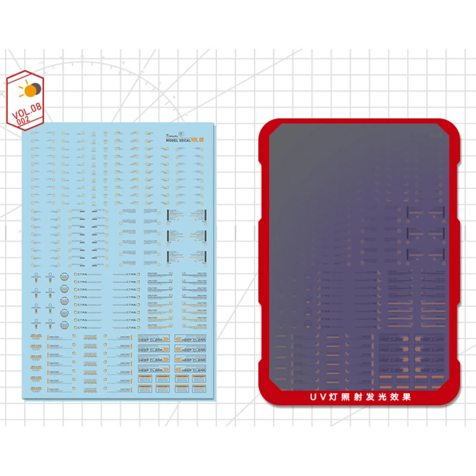 HOBBY MIO VOL08-001 ~ 008 универсальная водная горка наклейка флуоресцентные предупреждающие знаки для Gundam военная масштабная модель комплект инструменты «сделай сам»
HOBBY MIO VOL08-001 ~ 008 универсальная водная горка наклейка флуоресцентные предупреждающие знаки для Gundam военная масштабная модель комплект инструменты «сделай сам»