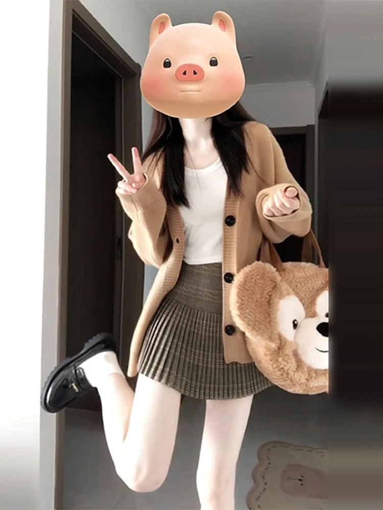 Вязаный открытый кардиган цвета хаки, женский осенне-зимний свободный ленивый высококачественный свитер в стиле ретро, топ в Корейском стиле, длинный свеч стандартного кроя...
Вязаный открытый кардиган цвета хаки, женский осенне-зимний свободный ленивый высококачественный свитер в стиле ретро, топ в Корейском стиле, длинный свеч стандартного кроя...