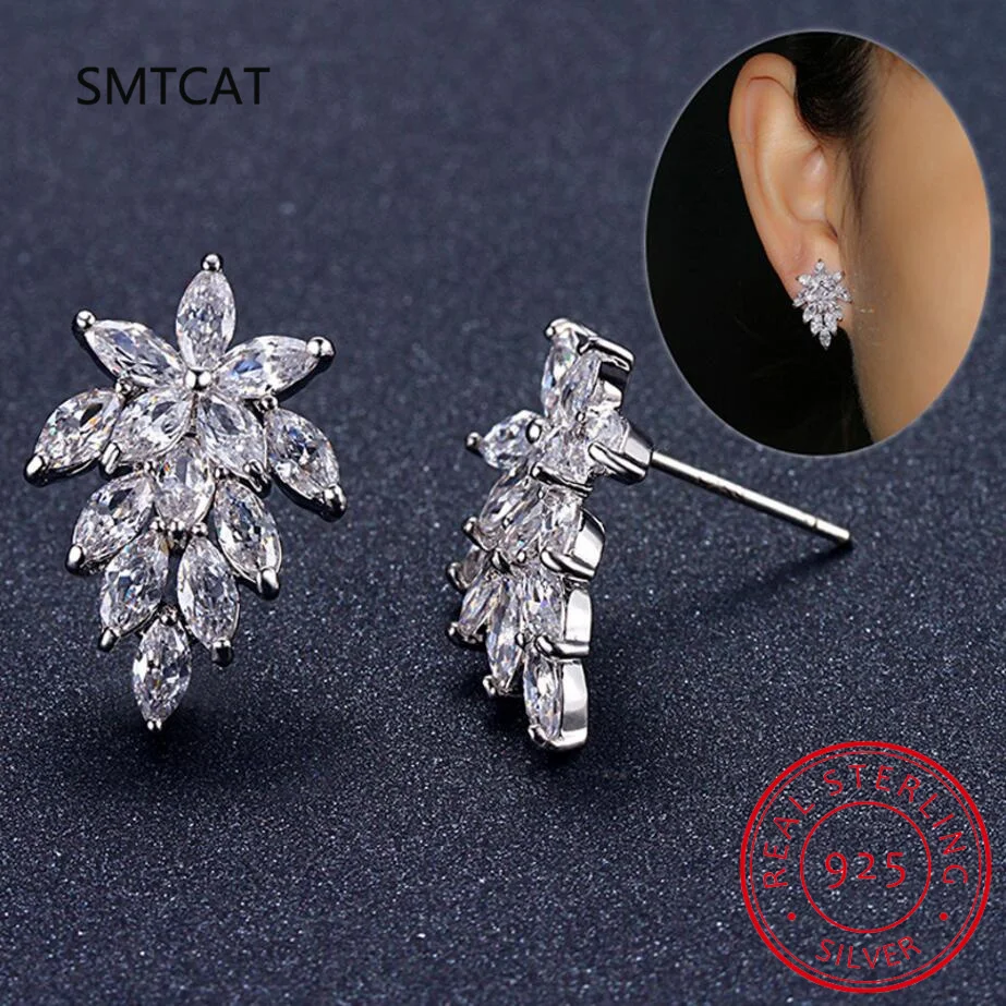 925 Sterling Silver Horse Eye Created Moissanite Gemstone Diamond Flower Stud Earring Wedding Fine Jewelry Wholesale
925 Sterling Silver Horse Eye Created Moissanite Gemstone Diamond Flower Stud Earring Wedding Fine Jewelry Wholesale
