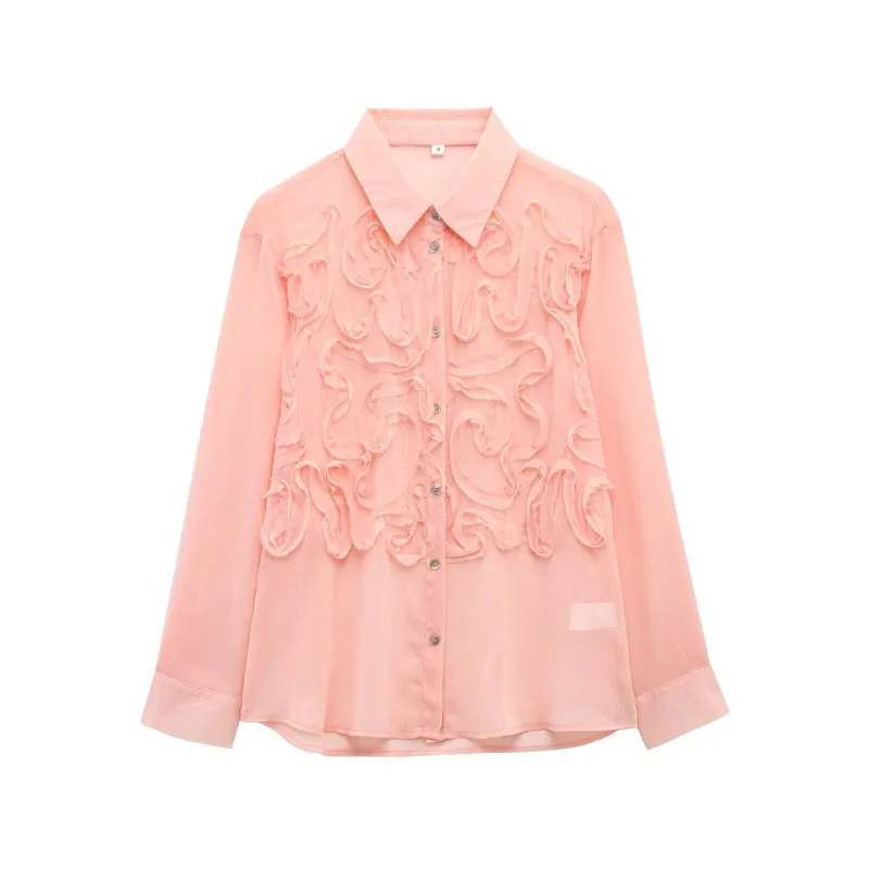 TRAFZR Women Elegant Shirts Pink 3D Floral Applique Oversized Office Shirt Spring Summer 2024 Business Casual Street Chic
TRAFZR Women Elegant Shirts Pink 3D Floral Applique Oversized Office Shirt Spring Summer 2024 Business Casual Street Chic