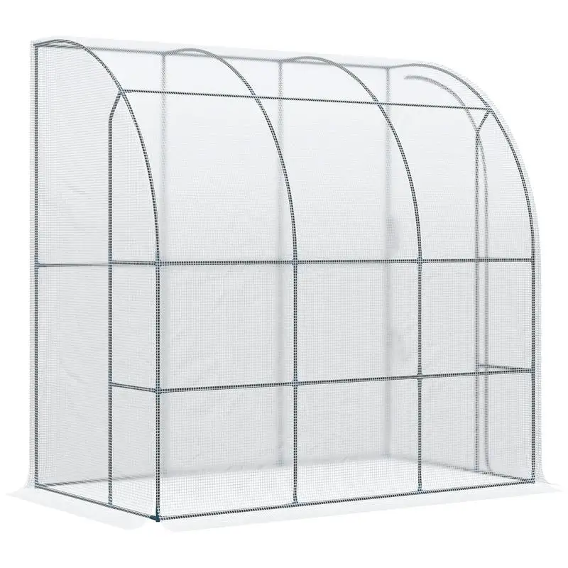 Outsunny 7' x 4' x 7' Outdoor Lean to Greenhouse, Walk-In Green House Plant Nursery with Roll-up Window, PE Cover, White
Outsunny 7' x 4' x 7' Outdoor Lean to Greenhouse, Walk-In Green House Plant Nursery with Roll-up Window, PE Cover, White