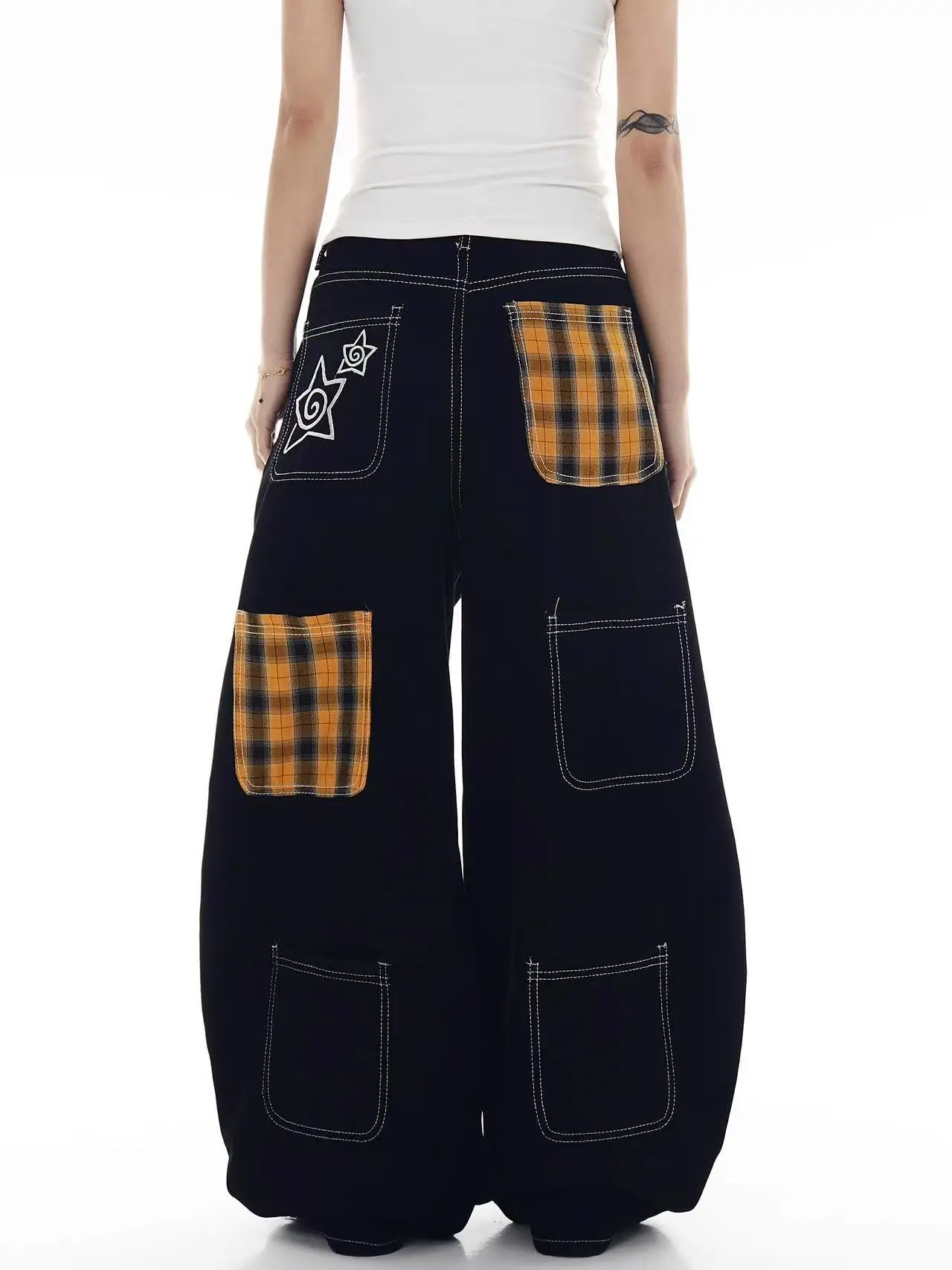 Women Black Goth Y2k Baggy Jeans Harajuku Vintage Denim Trousers Japanese 2000s Style Grunge Bent Knife Jeans Pants Clothes 2025
Women Black Goth Y2k Baggy Jeans Harajuku Vintage Denim Trousers Japanese 2000s Style Grunge Bent Knife Jeans Pants Clothes 2025