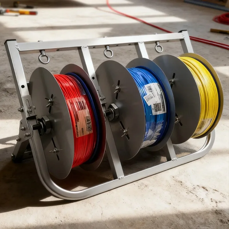 Electrician BV Wire Dispenser Rack 3 Reel Pay-Off Rack Cable Discharge Stand Rotary Wires Feeder Organizational Tool for Cables
Electrician BV Wire Dispenser Rack 3 Reel Pay-Off Rack Cable Discharge Stand Rotary Wires Feeder Organizational Tool for Cables