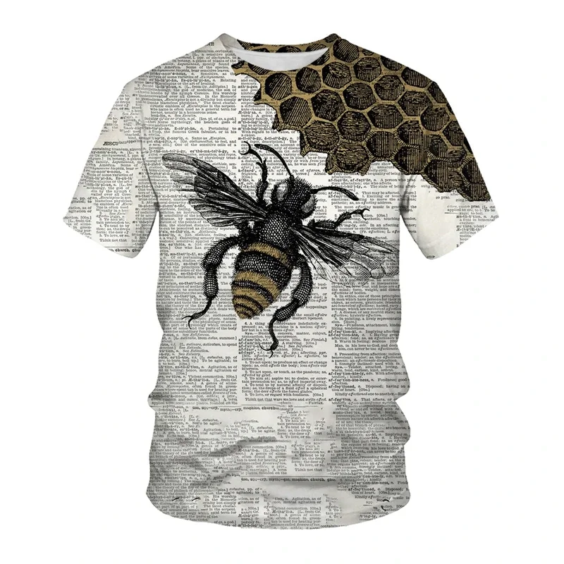 Hive Bee Printed T Shirt Round Neck Short Sleeve Butterfly Insect Pattern T-shirt For Men's Summer Funny Streetwear Fashion Tee
Hive Bee Printed T Shirt Round Neck Short Sleeve Butterfly Insect Pattern T-shirt For Men's Summer Funny Streetwear Fashion Tee
