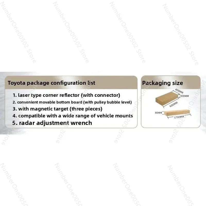 Инструмент для калибровки ADAS с радаром ACC mmWave для японских и корейских автомобилей, а также для калибровки передней камеры Toyota.
Инструмент для калибровки ADAS с радаром ACC mmWave для японских и корейских автомобилей, а также для калибровки передней камеры Toyota.