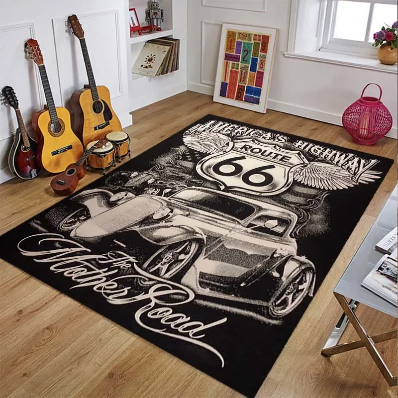 TU02 Route 66 Carpet American Mother Road Interesting Room Rug Vintage Usa Cars Classic Car Motorcycle Floor Mat Home BedrooJk@1
TU02 Route 66 Carpet American Mother Road Interesting Room Rug Vintage Usa Cars Classic Car Motorcycle Floor Mat Home BedrooJk@1