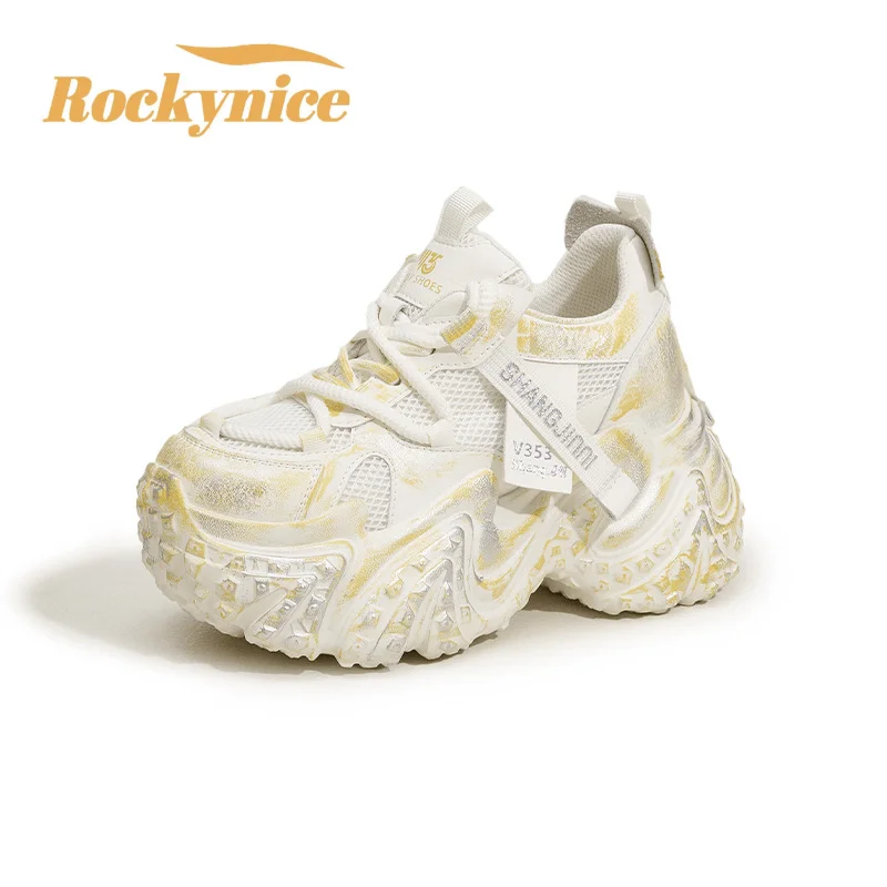 9CM Platform Women Chunky Sneakers Spring Lace-Up Thick Bottom Vulcanized Shoes Woman Breathable Mesh Non-Slip Casual Dad Shoes
9CM Platform Women Chunky Sneakers Spring Lace-Up Thick Bottom Vulcanized Shoes Woman Breathable Mesh Non-Slip Casual Dad Shoes
