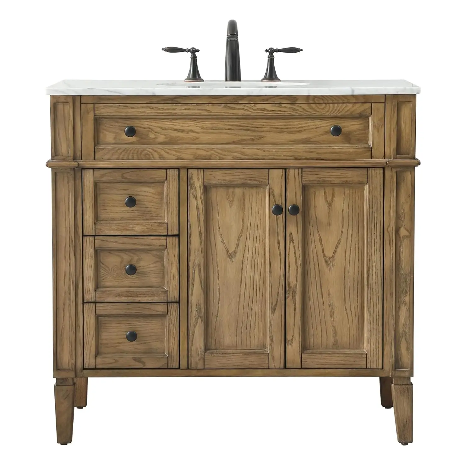 36in Double Bathroom Vanity with Marble Top Soft Close Drawers Driftwood Finish Customized
36in Double Bathroom Vanity with Marble Top Soft Close Drawers Driftwood Finish Customized