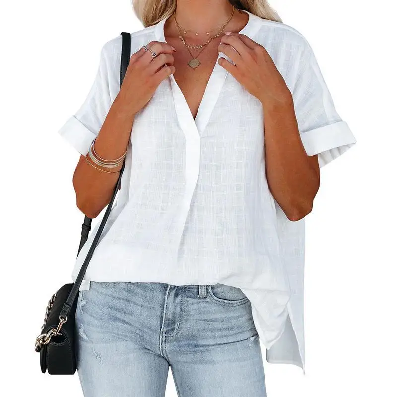 Women's ort Sve Thin Collar Pullover irt Casual Comfortable Faionable Cusizable Workwear orm Design Service
Women's ort Sve Thin Collar Pullover irt Casual Comfortable Faionable Cusizable Workwear orm Design Service