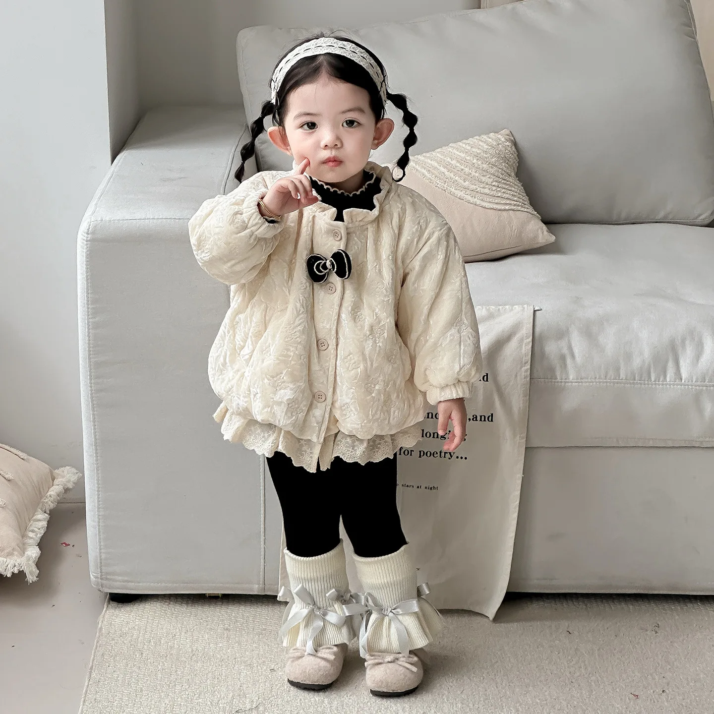 Autumn Winter Girls' Padded Jacket Warm Coat Cotton Velvet Tops Pure Color Comfortable Korean Style Children Clothes Lightweight
Autumn Winter Girls' Padded Jacket Warm Coat Cotton Velvet Tops Pure Color Comfortable Korean Style Children Clothes Lightweight