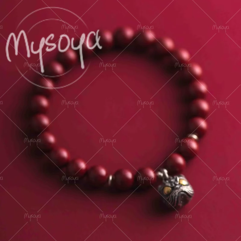 MYSOYA Natural Cinnabar Stone Lion Dance Bracelet 10mm Unisex Jewelry, with Gift Box Na11
MYSOYA Natural Cinnabar Stone Lion Dance Bracelet 10mm Unisex Jewelry, with Gift Box Na11