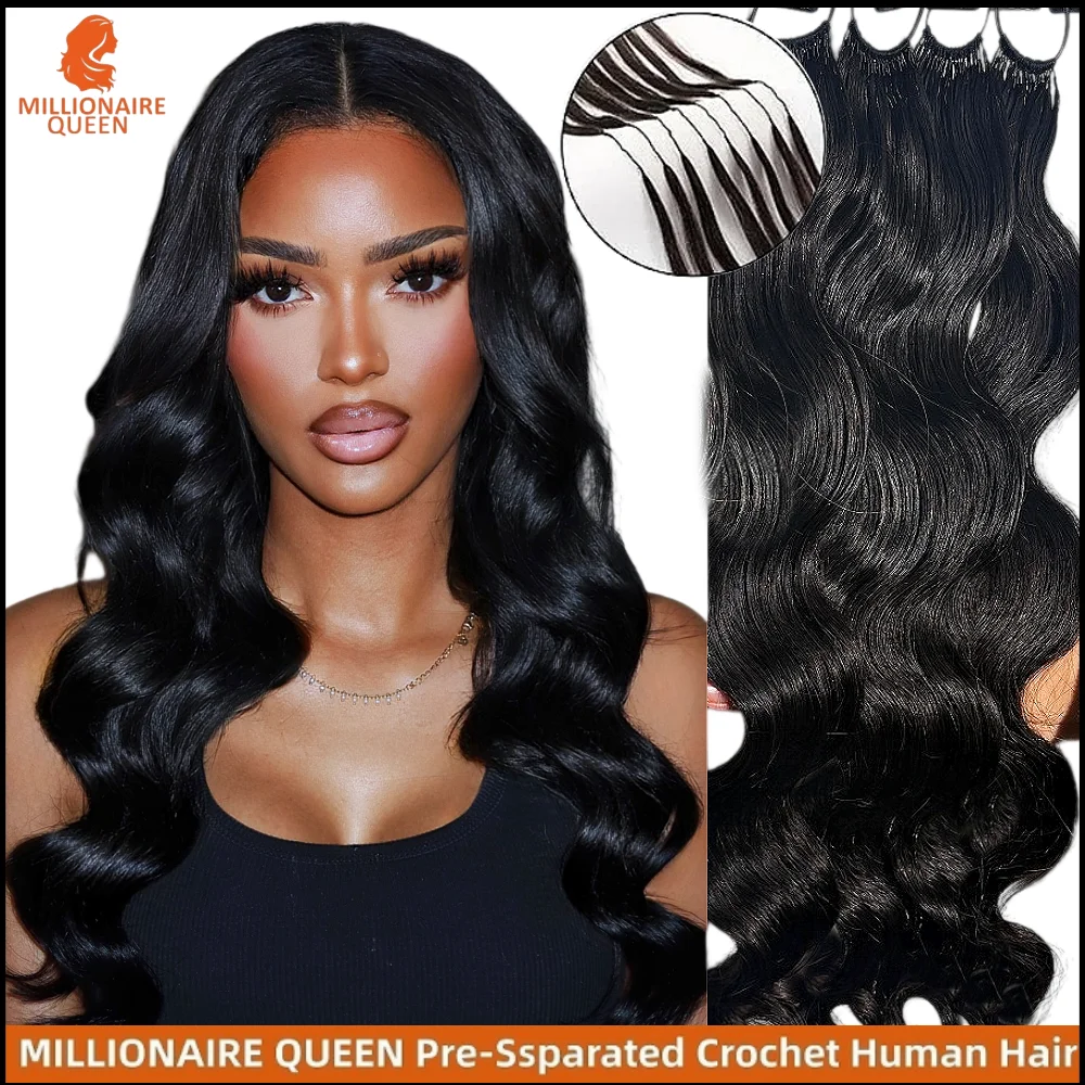 Pre-Separated Crochet Feather Bundle Human Hair Extension Body Wave 100% Human Hair Quality Crochet Human Hair For Braid On Sale
Pre-Separated Crochet Feather Bundle Human Hair Extension Body Wave 100% Human Hair Quality Crochet Human Hair For Braid On Sale