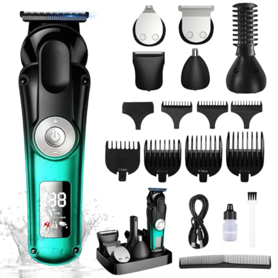6 in 1 Professional Mens Grooming Kit for MustacheBody 17 Piece All-in-One Mens Grooming Kit and Hair Clipper Nose Ear Body and
6 in 1 Professional Mens Grooming Kit for MustacheBody 17 Piece All-in-One Mens Grooming Kit and Hair Clipper Nose Ear Body and