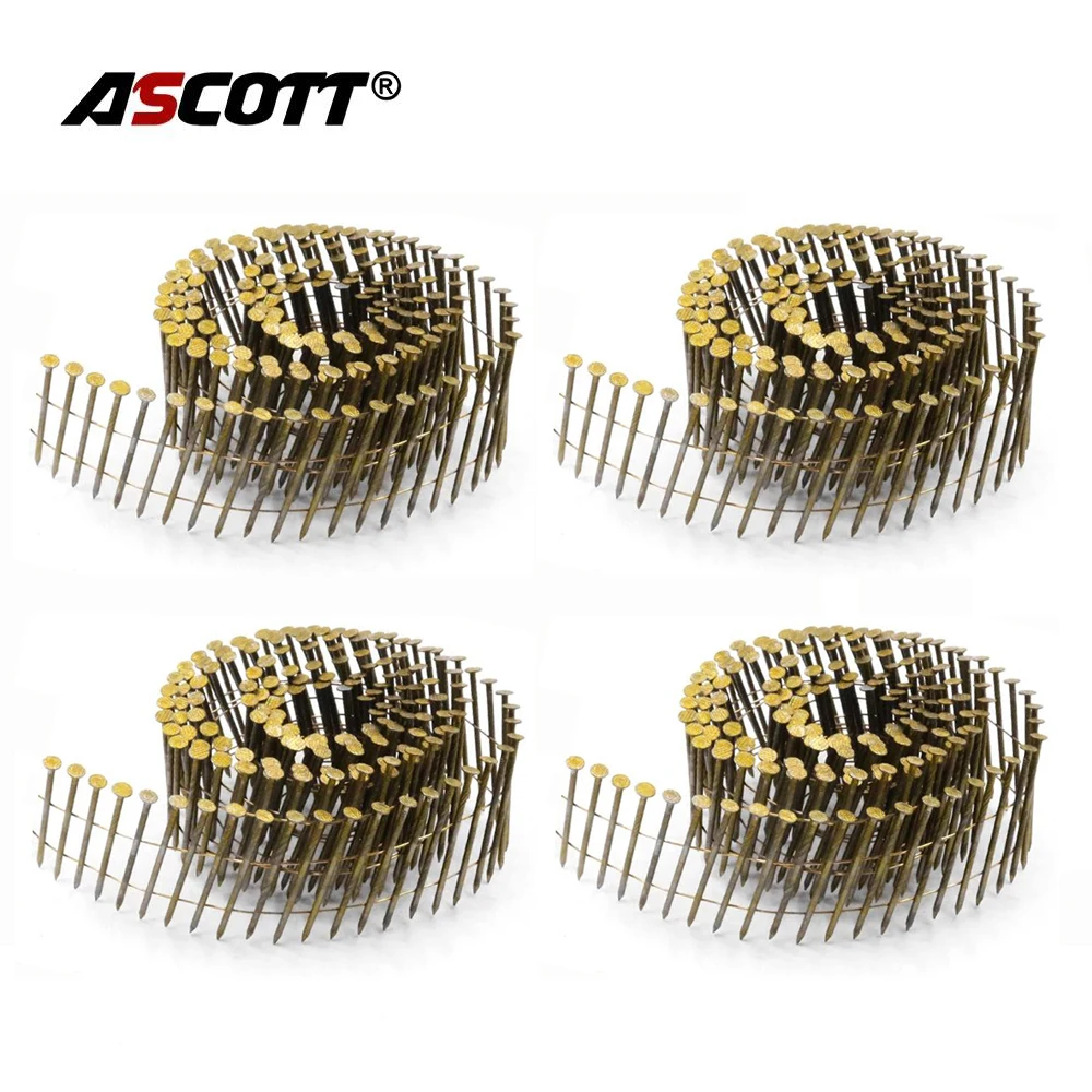 1600pcs Coil Nails 38mm Threaded Shank Durable Air Nailer Special Nails for Wooden Pallets, Wooden Crates, Woodworking
1600pcs Coil Nails 38mm Threaded Shank Durable Air Nailer Special Nails for Wooden Pallets, Wooden Crates, Woodworking