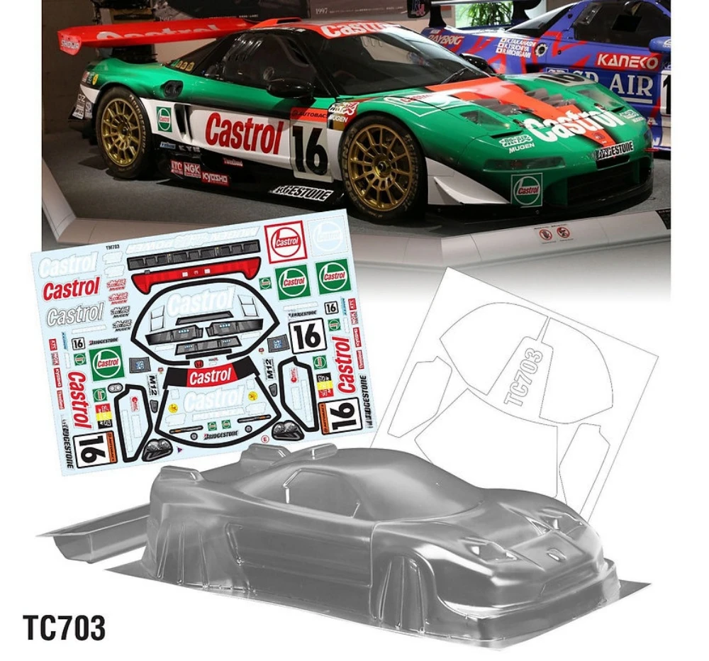 TC703 1/12 Honda NSX On Road/Pan автомобильный прозрачный корпус Lexan и задняя фотография
TC703 1/12 Honda NSX On Road/Pan автомобильный прозрачный корпус Lexan и задняя фотография
