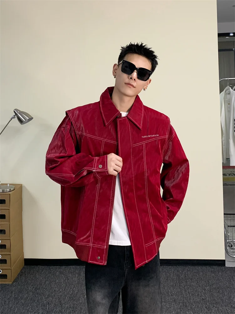 Мужская кожаная куртка-косуха в американском стиле High Street, приталенная, с воротником-стойкой, премиум-класса, комплект
Мужская кожаная куртка-косуха в американском стиле High Street, приталенная, с воротником-стойкой, премиум-класса, комплект