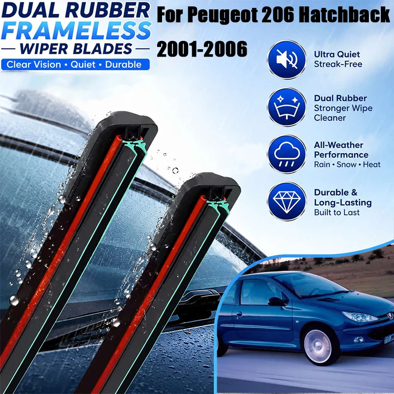 For Peugeot 206 Hatchback 2001-2006 Front Rear Wiper Blades 3PCS 26" 16" 14" Windshield Windscreen Window Cutter
For Peugeot 206 Hatchback 2001-2006 Front Rear Wiper Blades 3PCS 26" 16" 14" Windshield Windscreen Window Cutter