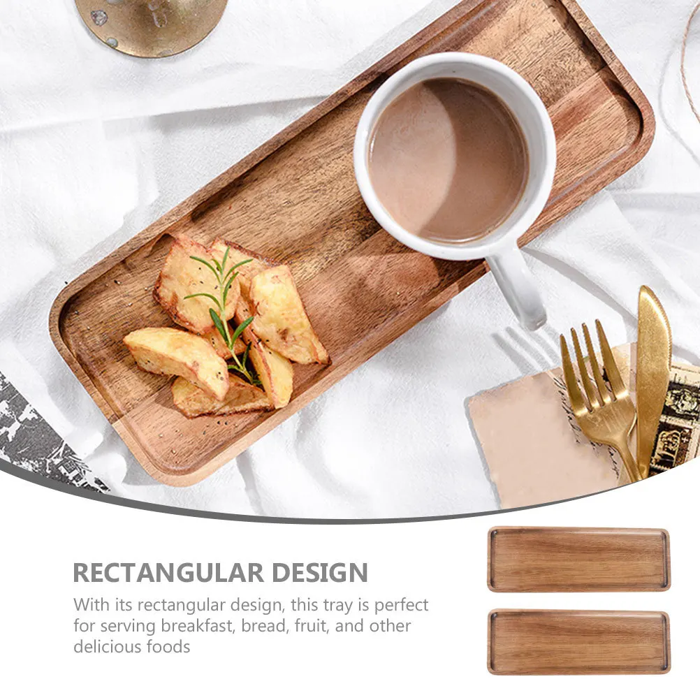 2pcs Long Rectangle Wooden Serving Tray For Breakfast Bread Fruit Snack Dessert Tea Cup Storage Plate Rustic Kitchen Party Tray
2pcs Long Rectangle Wooden Serving Tray For Breakfast Bread Fruit Snack Dessert Tea Cup Storage Plate Rustic Kitchen Party Tray