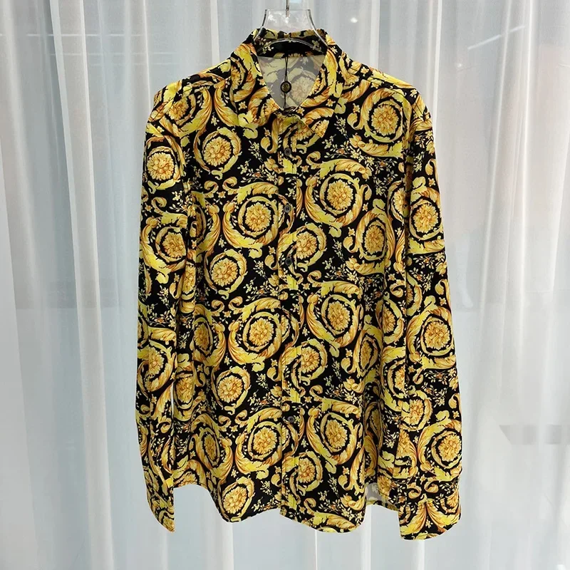 Роскошная королевская рубашка, мужская повседневная полная мужская социальная рубашка с цветочным принтом пейсли, рубашки Manga Longa для выпускного вечера, Ropa De Hombre Fashion 
Роскошная королевская рубашка, мужская повседневная полная мужская социальная рубашка с цветочным принтом пейсли, рубашки Manga Longa для выпускного вечера, Ropa De Hombre Fashion