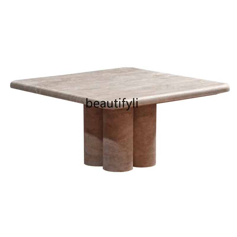 Nordic light luxury natural travertine coffee table modern simple minimalist small apartment living room marble coffee table
Nordic light luxury natural travertine coffee table modern simple minimalist small apartment living room marble coffee table