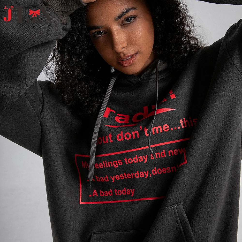 JHJN Grey Woman Hoodies Letter Print Sporty Hooded Sweatshirt Drop Sleeves Pullovers With Pocket Y2k Streetwear Trendy Tracksuit
JHJN Grey Woman Hoodies Letter Print Sporty Hooded Sweatshirt Drop Sleeves Pullovers With Pocket Y2k Streetwear Trendy Tracksuit