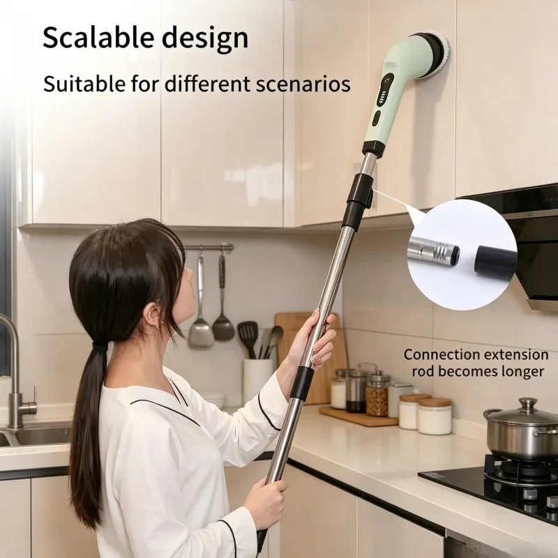 Wireless Electric Cleaning Brush, Rotating Multifunctional Household Machine for Bathroom, Kitchen, Window & Auto
Wireless Electric Cleaning Brush, Rotating Multifunctional Household Machine for Bathroom, Kitchen, Window & Auto