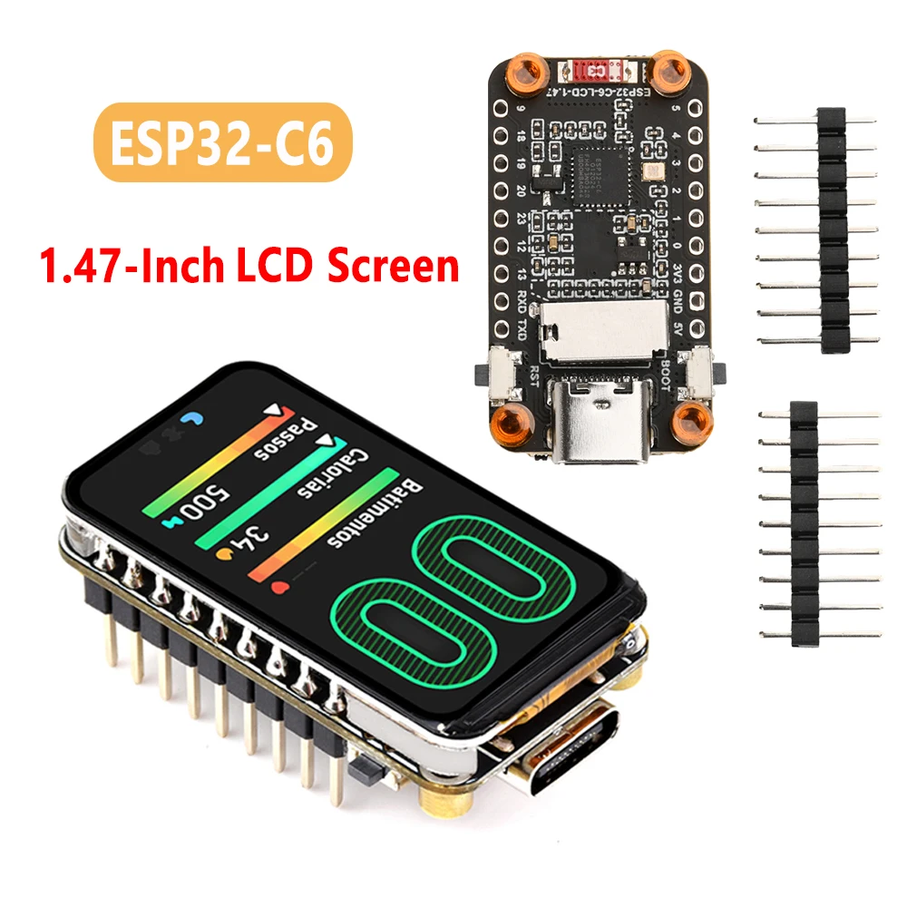 Type-C ESP32-C6 1,47-дюймовый ЖК-экран 172x320 Wi-Fi 6 Bluetooth 5 Макетная плата RISC-V 32-битный процессор Слот для карты Micro SD
Type-C ESP32-C6 1,47-дюймовый ЖК-экран 172x320 Wi-Fi 6 Bluetooth 5 Макетная плата RISC-V 32-битный процессор Слот для карты Micro SD